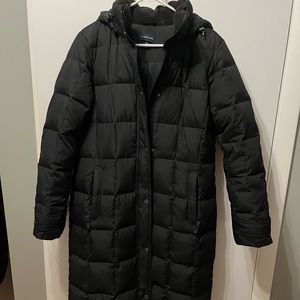 Women's Stretch Maxi Quilted Down Coat - Medium - Land’s End